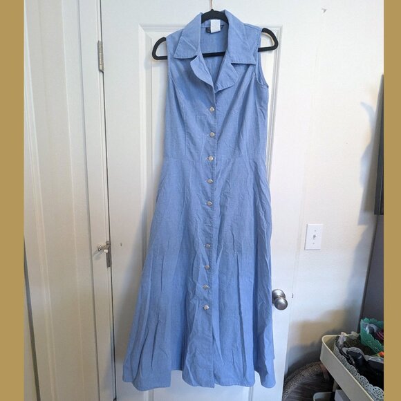 Vintage Denim Long Dress - Picture 1 of 6